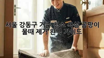 서울 강동구 거주 청소: 욕실 곰팡이, 물때 제거 완벽 가이드